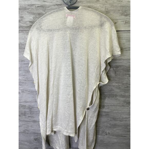 Lilly Pulitzer Knit Cardigan XXS/XS Short Sleeve White Open Front Linen - Picture 11 of 11